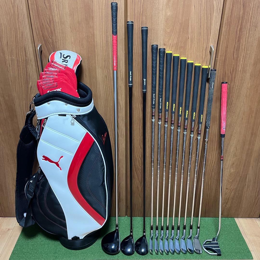 【SRIXON】ゴルフクラブ13本 フルセット キャディバッグ他 おまけ多数 男