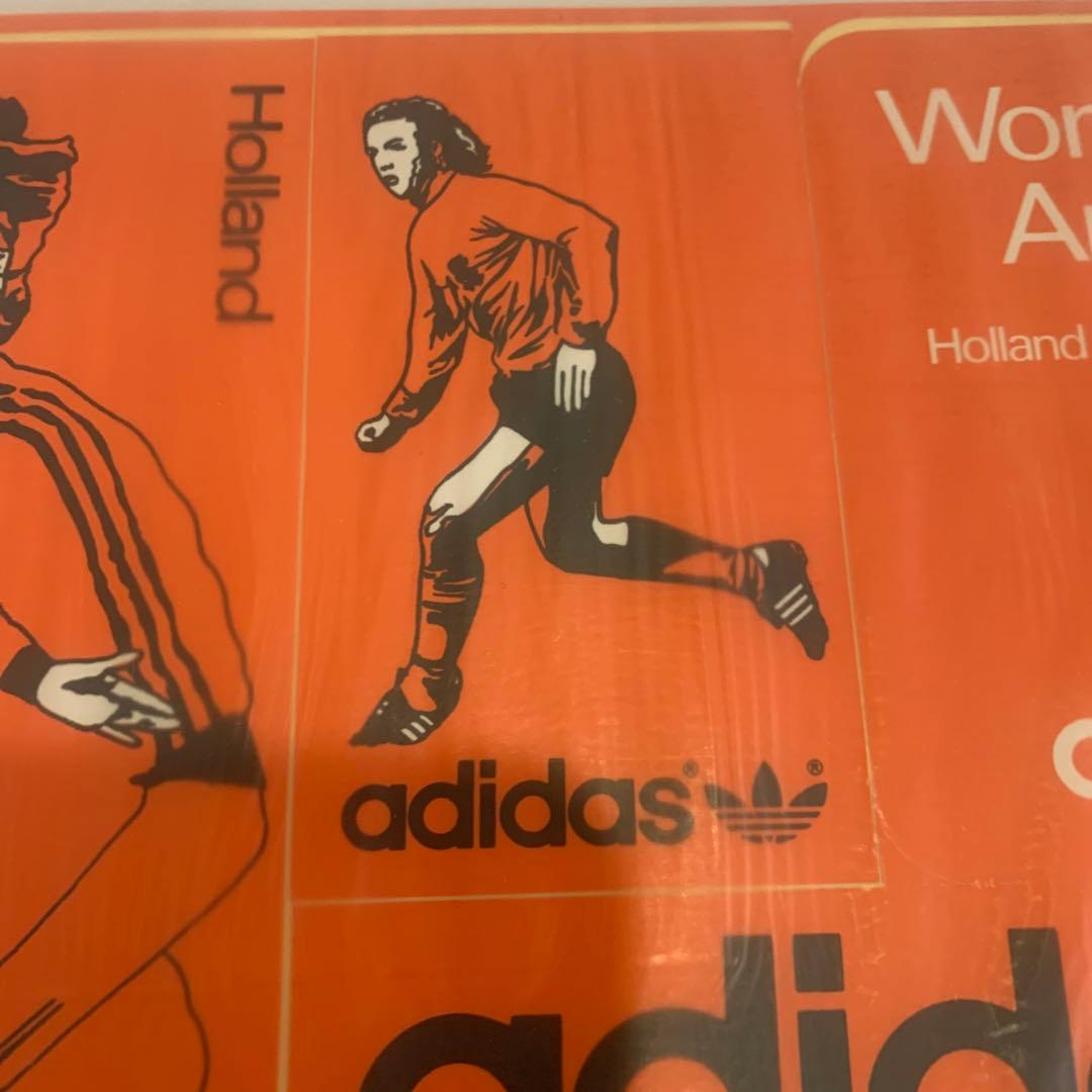 新品未使用ヴィンテージadidasステッカーオランダ代表ヨハン　ニースケンス