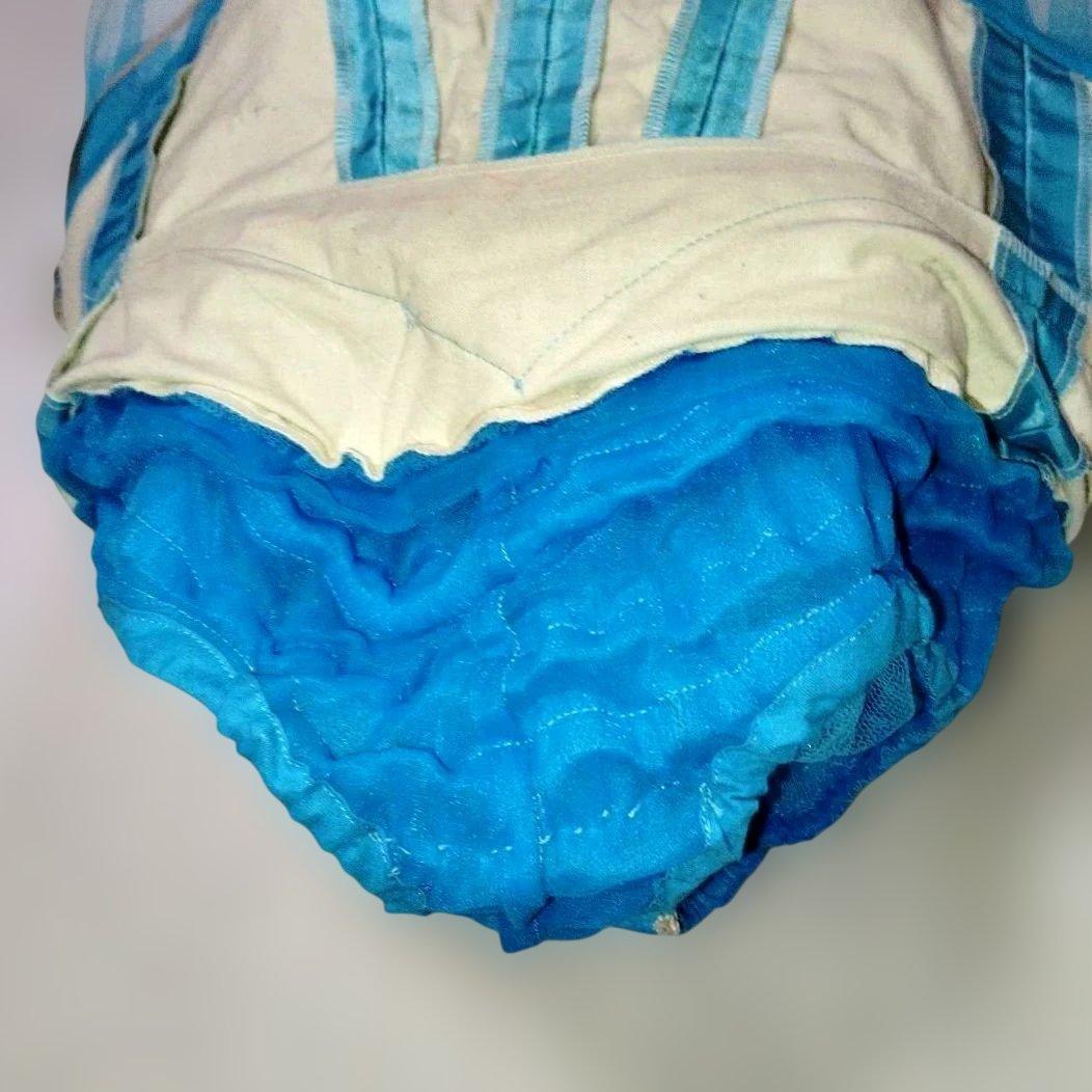 バレエ　水色 クラシックチュチュ シルビア製　小学中学年　2着　髪飾り、袖付