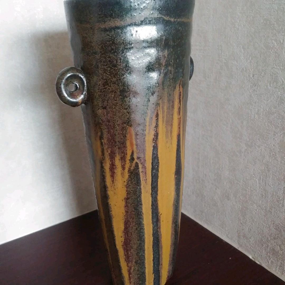 値下げしました！新品未使用⭐二代 加藤春鼎 古瀬戸花入 共箱 共布 栞 あり