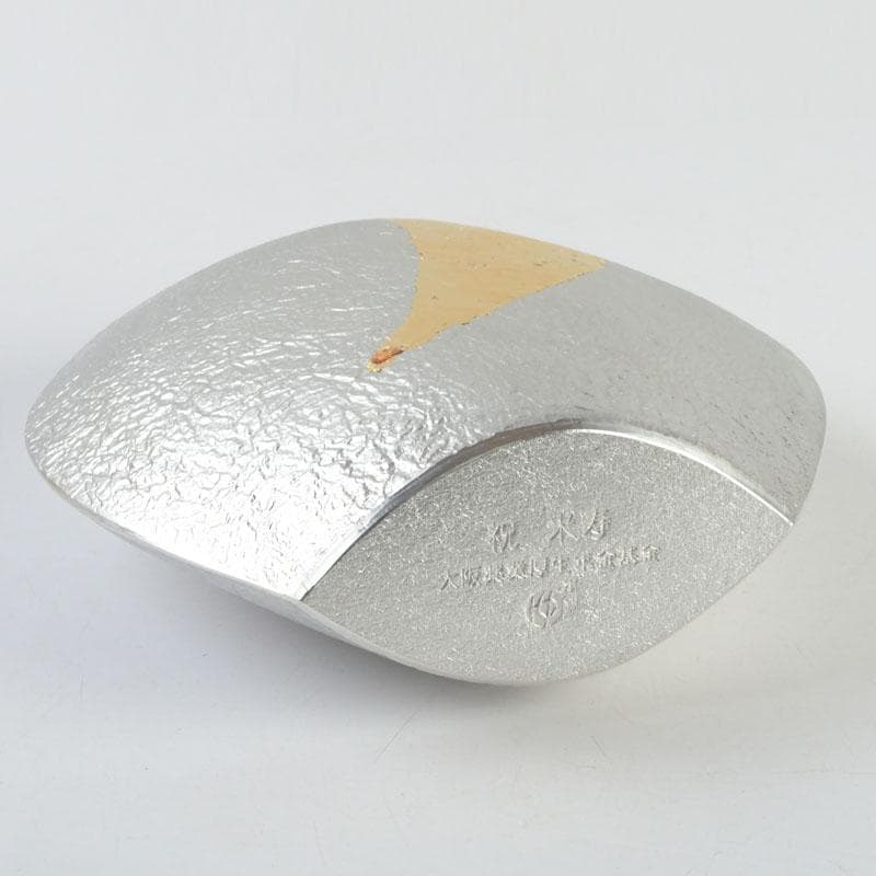 茶道具　ゆり工房　中村百合恵作　本錫製　花器　花入　共箱　V　9246