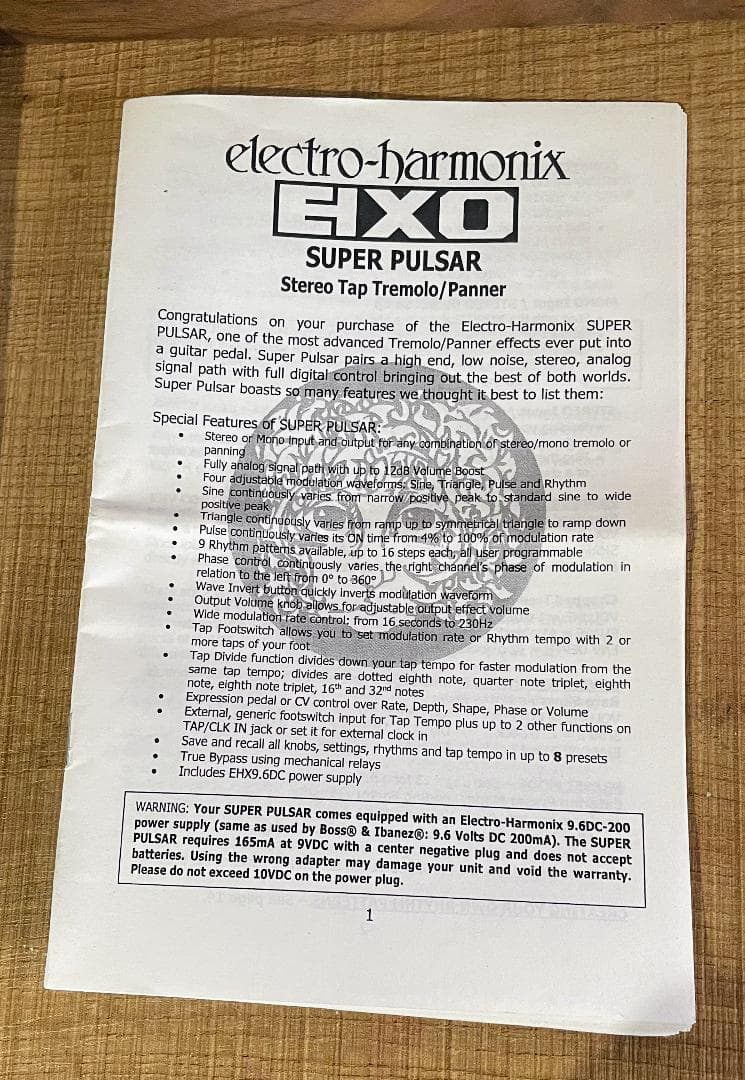 【美品】ELECTRO-HARMONIX SUPER PULSAR【トレモロ】