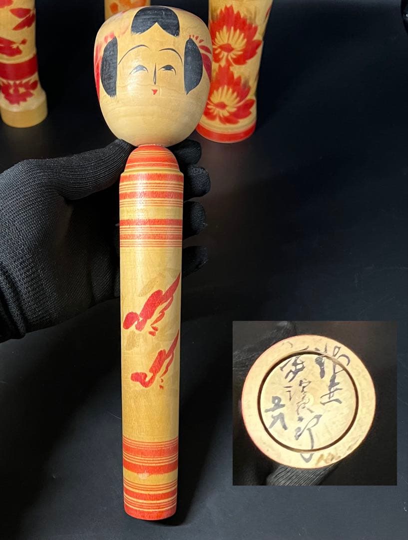 伝統こけし10本セット 会田栄治 岡崎昭一 遊佐福寿 井上ゆき子 我妻与四松ほか