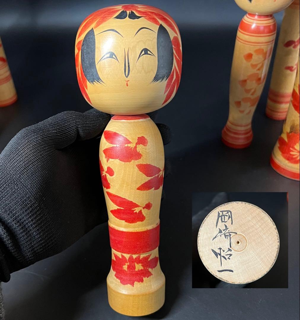 伝統こけし10本セット 会田栄治 岡崎昭一 遊佐福寿 井上ゆき子 我妻与四松ほか