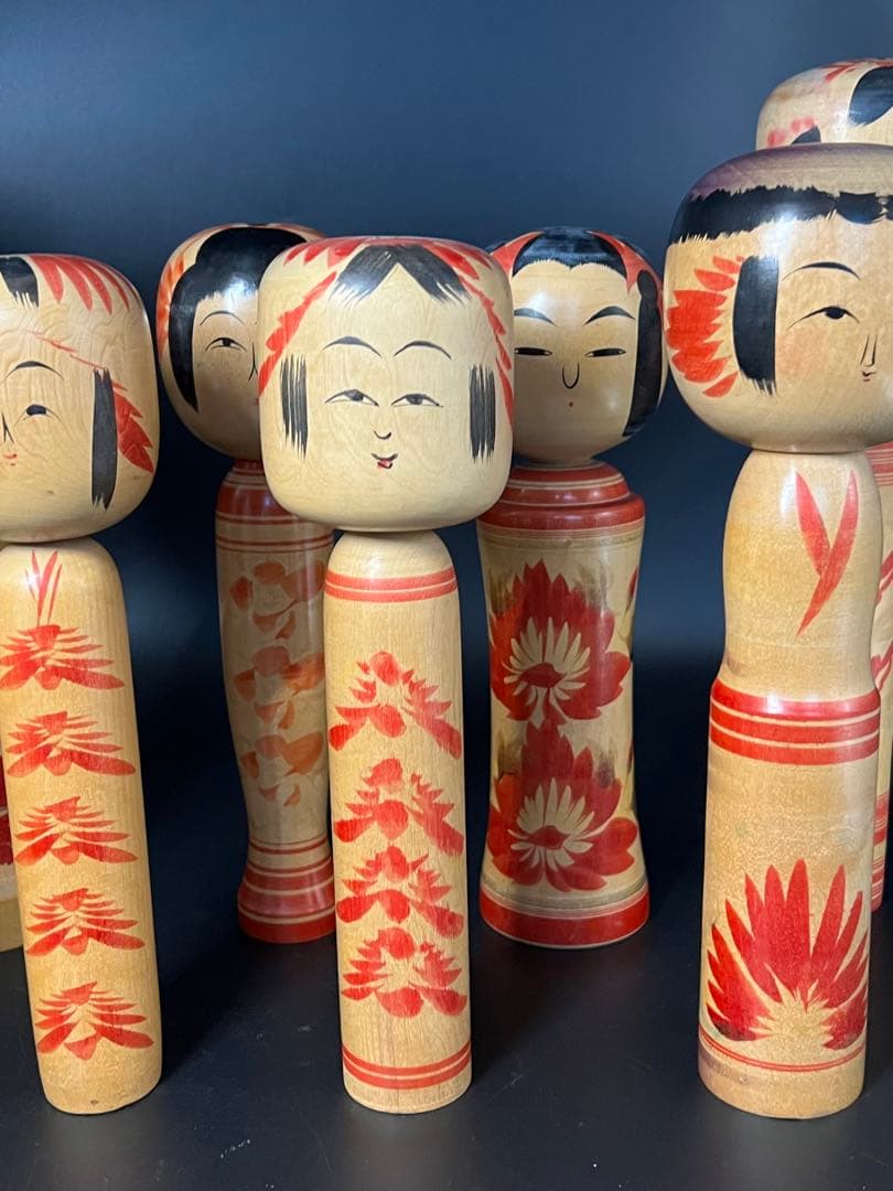 伝統こけし10本セット 会田栄治 岡崎昭一 遊佐福寿 井上ゆき子 我妻与四松ほか