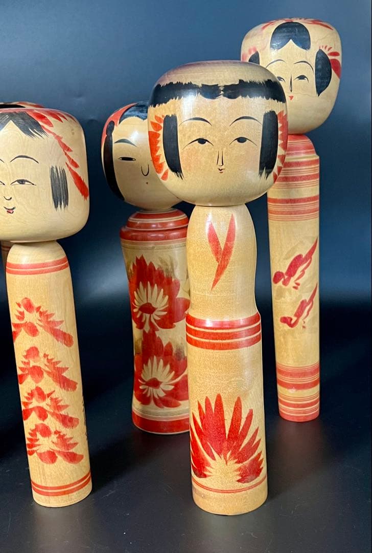 伝統こけし10本セット 会田栄治 岡崎昭一 遊佐福寿 井上ゆき子 我妻与四松ほか