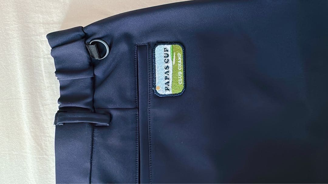 正規 超美品パパスプラス ゴルフ38500円最高級パンツ52 LL ダークネイビ