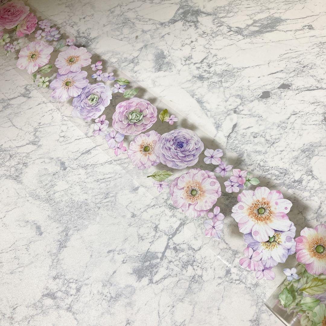 【芯なし中古】ボタニカル 花 海外マステ petテープ