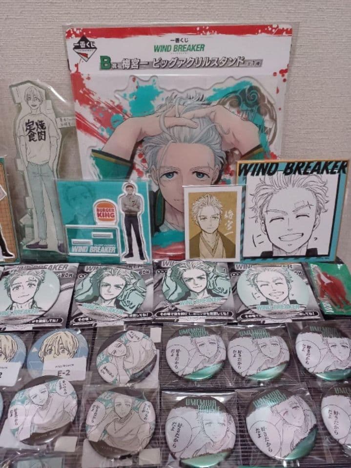 WIND BREAKER　 梅宮　くじメイト　缶バッジ　アクスタ