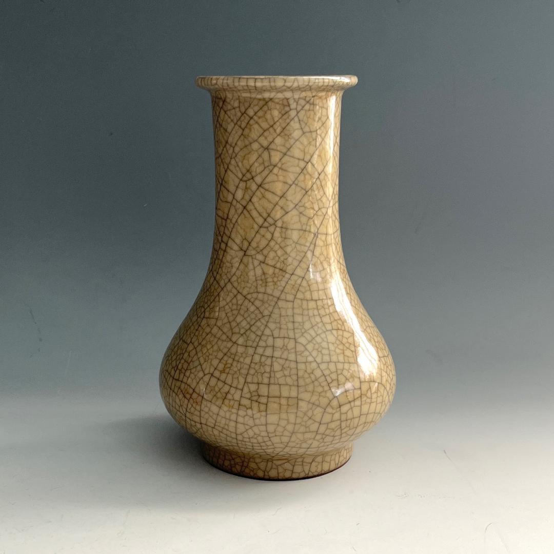 唐物 哥窯 瓶 明時代 中国美術 古玩 SN91