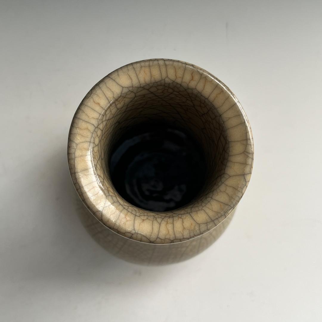 唐物 哥窯 瓶 明時代 中国美術 古玩 SN91