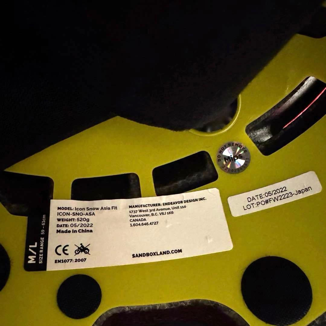 SANDBOX ICON  MIPS M/L スノーボード ヘルメット
