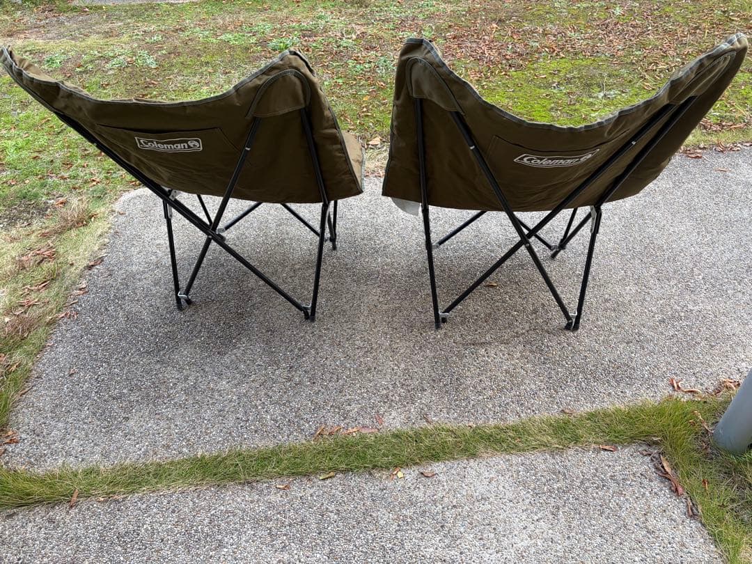コールマン　ソフトチェア　オリーブ　2台　セット　椅子