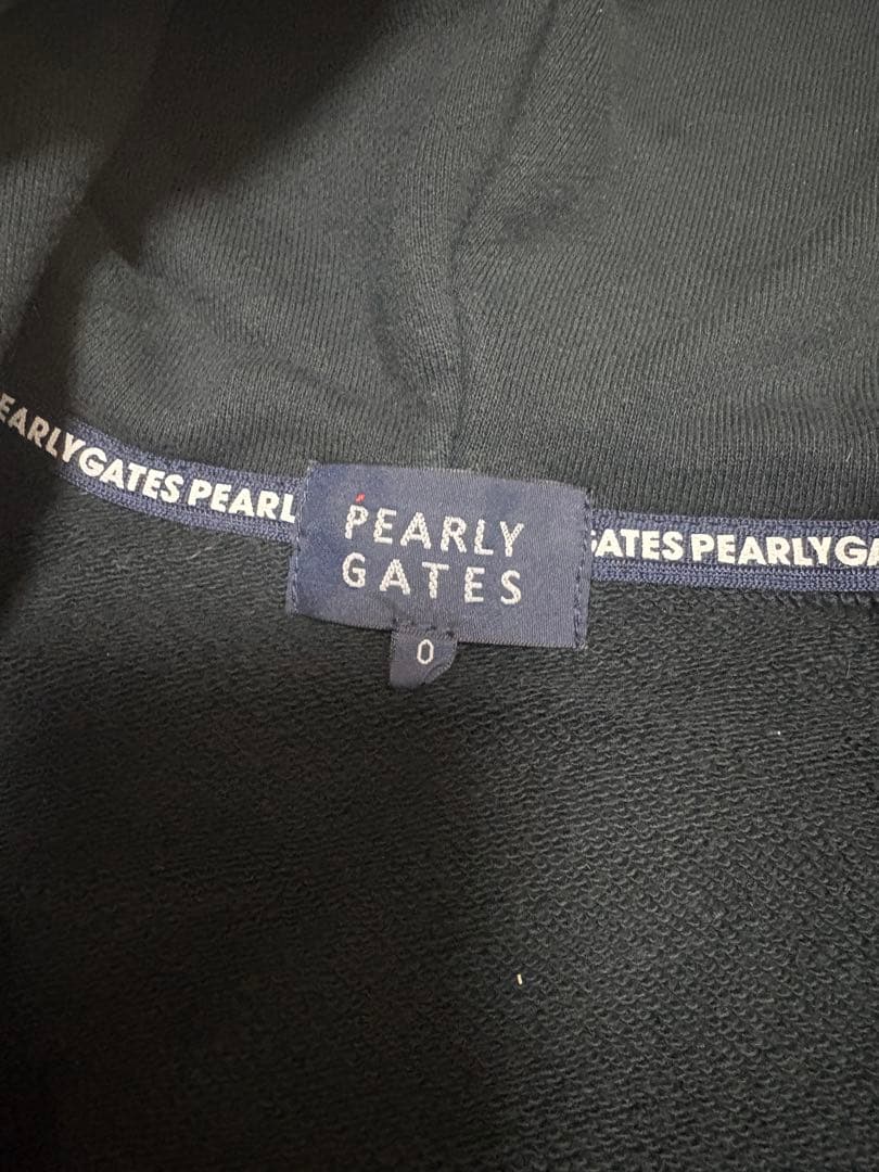 PEARLY GATES ブラック フルジップフーディ サイズ0