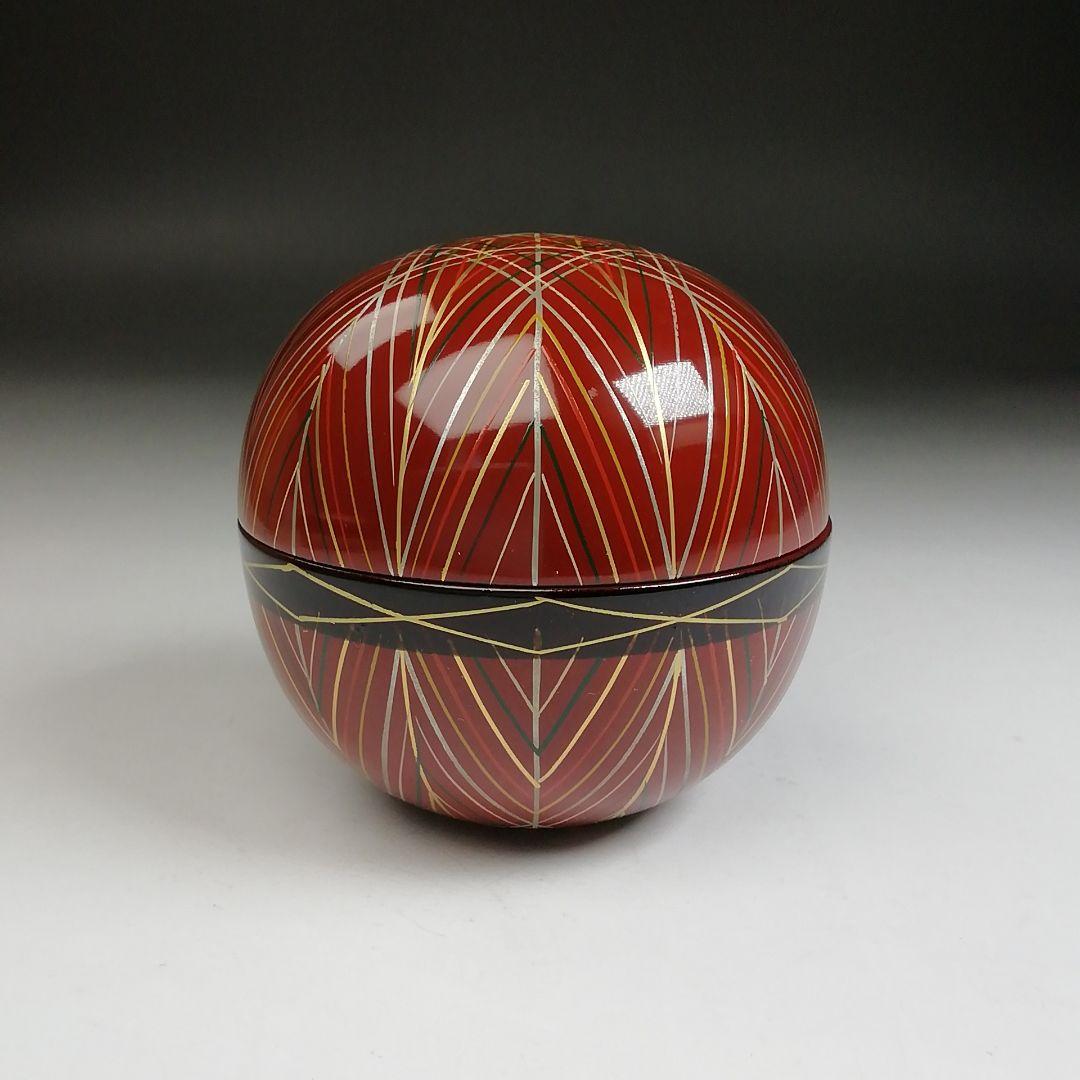 Ｔ９３１　棗　『手まり　棗』『中出光峰 作』　共箱　茶道具