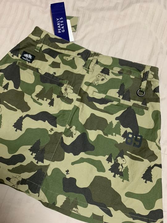 パーリーゲイツ　スカート　スヌーピー　カモフラ