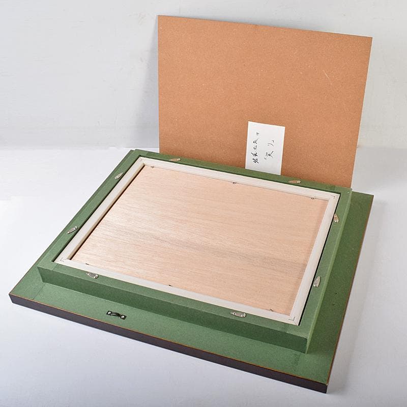 彫刻家　佐藤忠良作　銅板レリーフ　「実り」　額装　M　R8631B