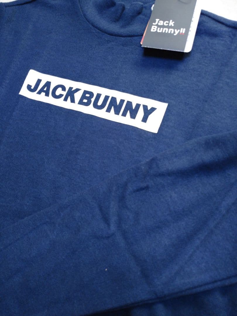 ネイビー 5サイズL ハイネック 長袖 ジャックバニー メンズゴルフウェア