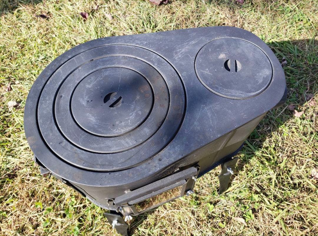 タマゴ型3面窓付薪ストーブ FIRE SIDE 小3号サイズ 新保製作所