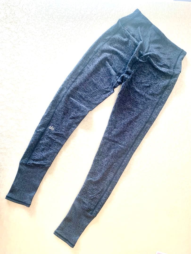 alo alo Airbrush ダークグレー ハイウエストレギンス S