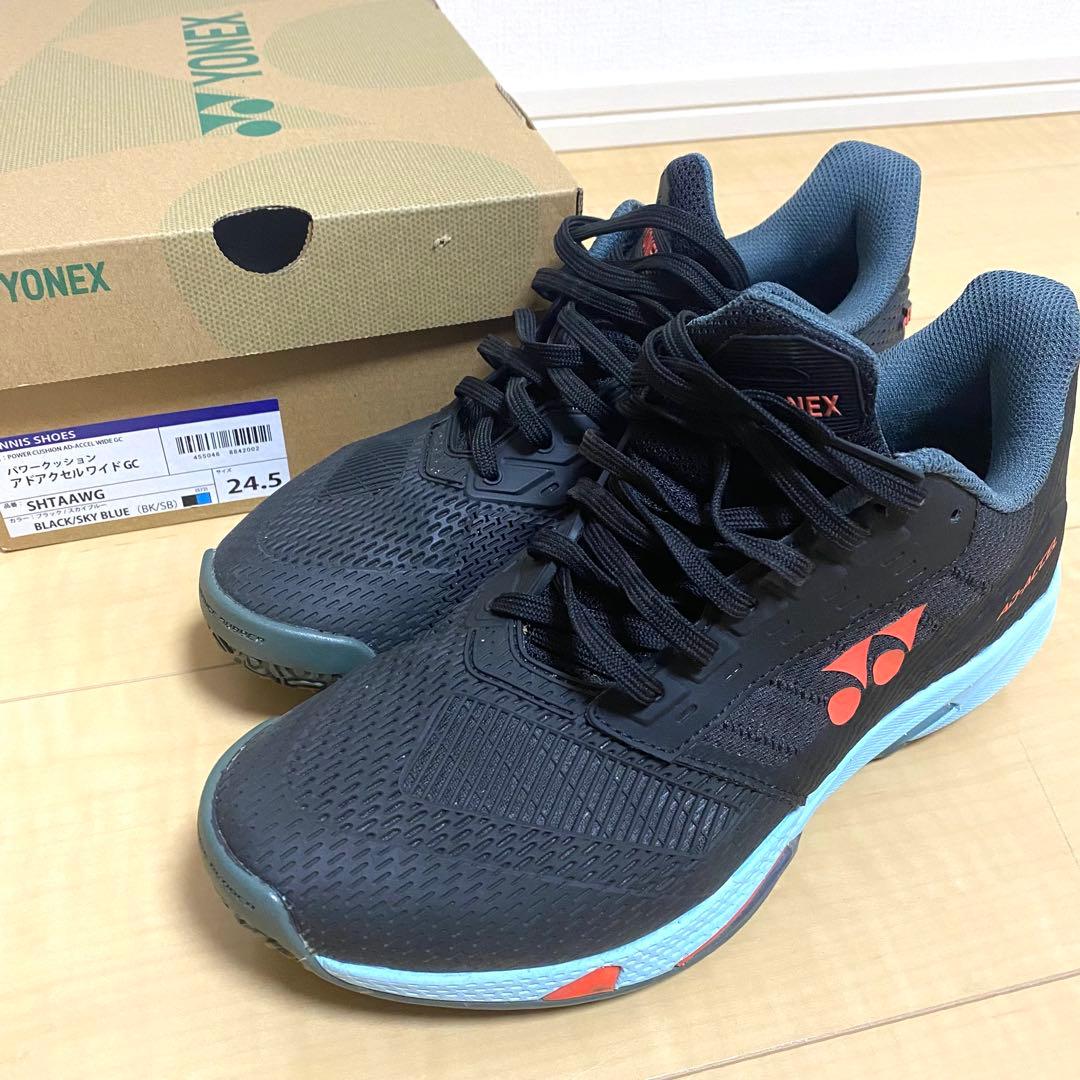 YONEX テニスシューズ【24.5cm】パワークッション アドアクセルワイド