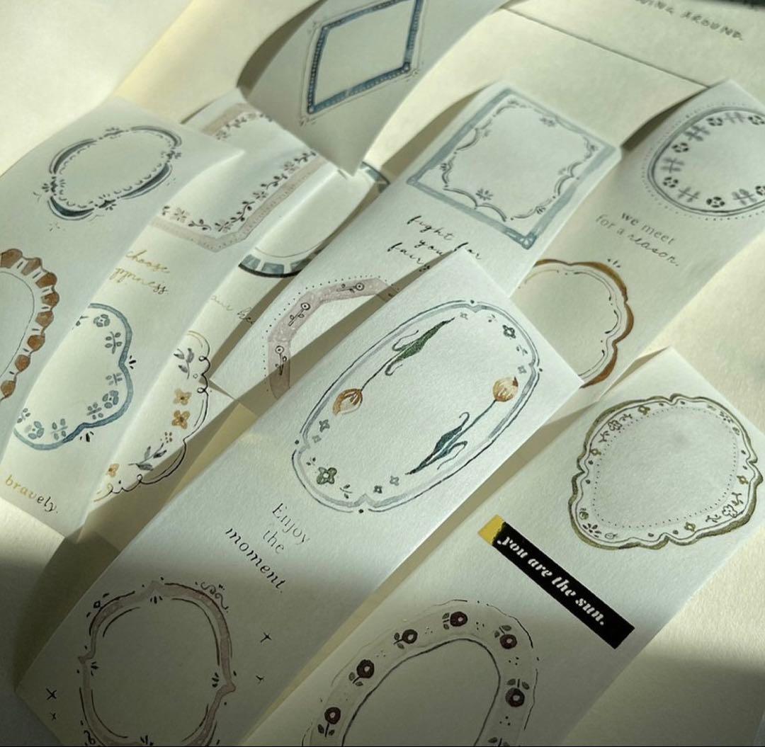 ⑤☆海外マステ☆ Pion さん 箔押し 紙上製器所 フラワートレイ