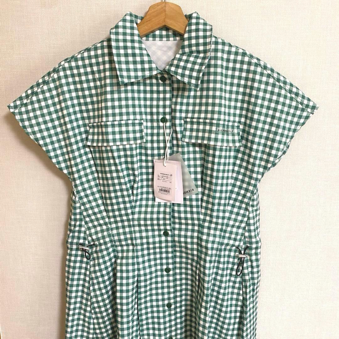 RIENDA GOLF ギンガムチェックドロストOP