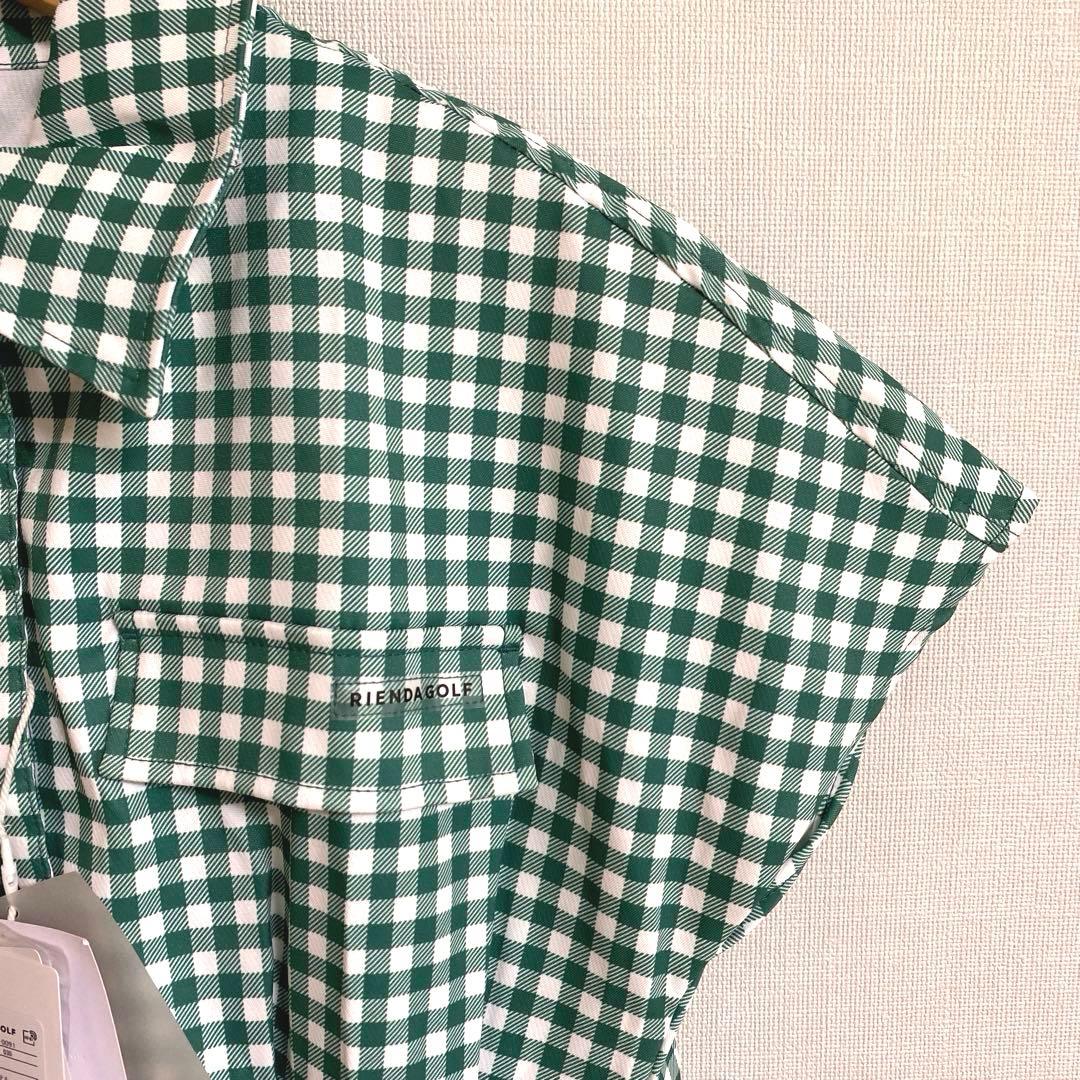 RIENDA GOLF ギンガムチェックドロストOP