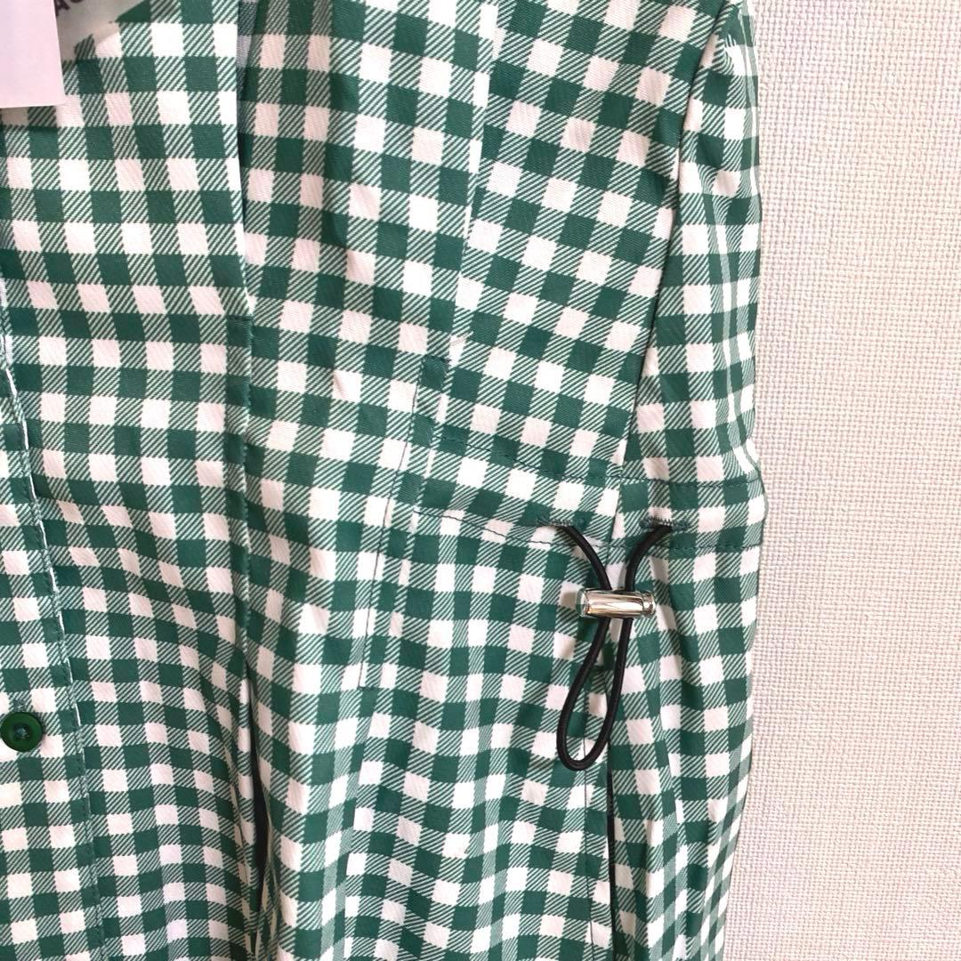 RIENDA GOLF ギンガムチェックドロストOP