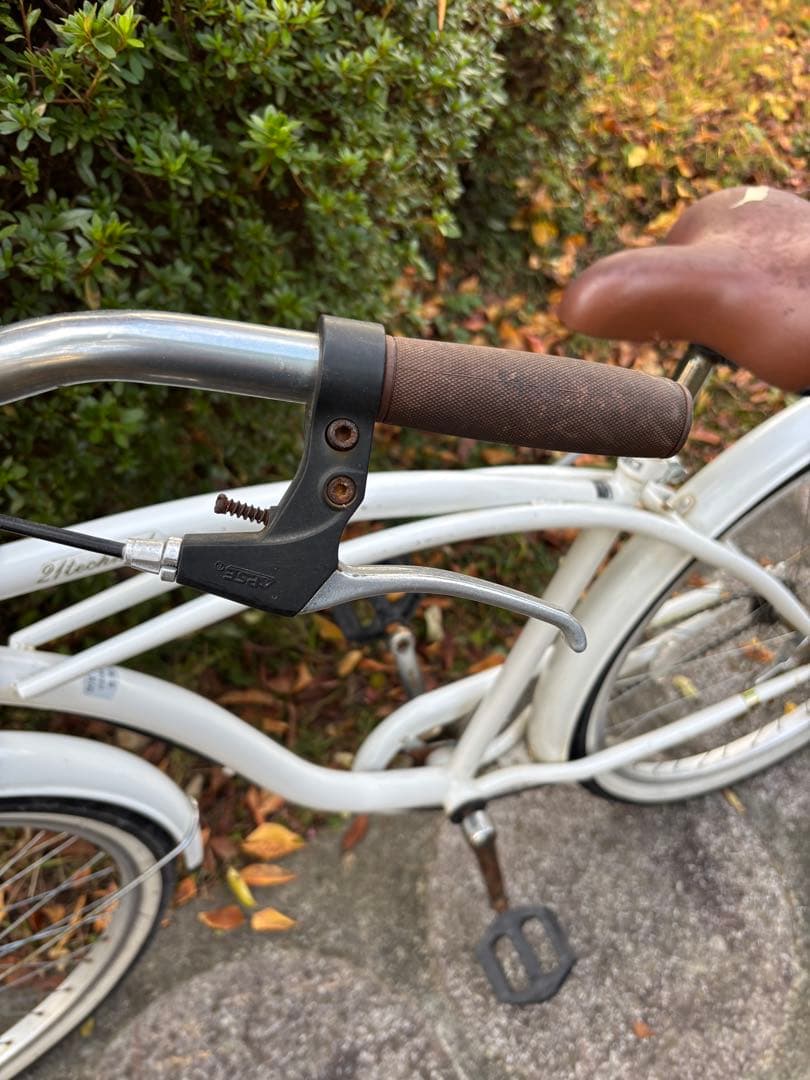 カリフォルニアスタイル ビーチクルーザー 26インチ ホワイト引取り限定