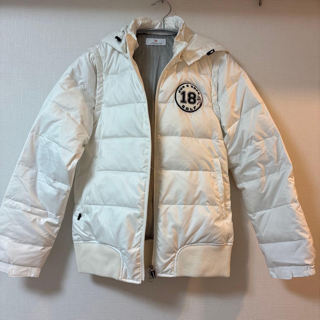 JUN & ROPE フード付きダウンジャケット　ホワイト
