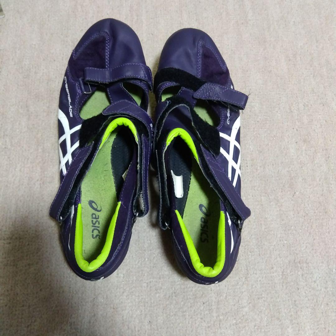 ASICS 陸上競技用スパイクシューズ ネイビー/ライム