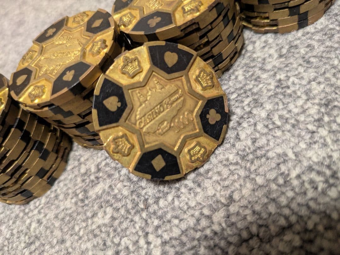 カジノチップ$1000表記　50枚　ポーカー　バカラ　チップ　カジノ