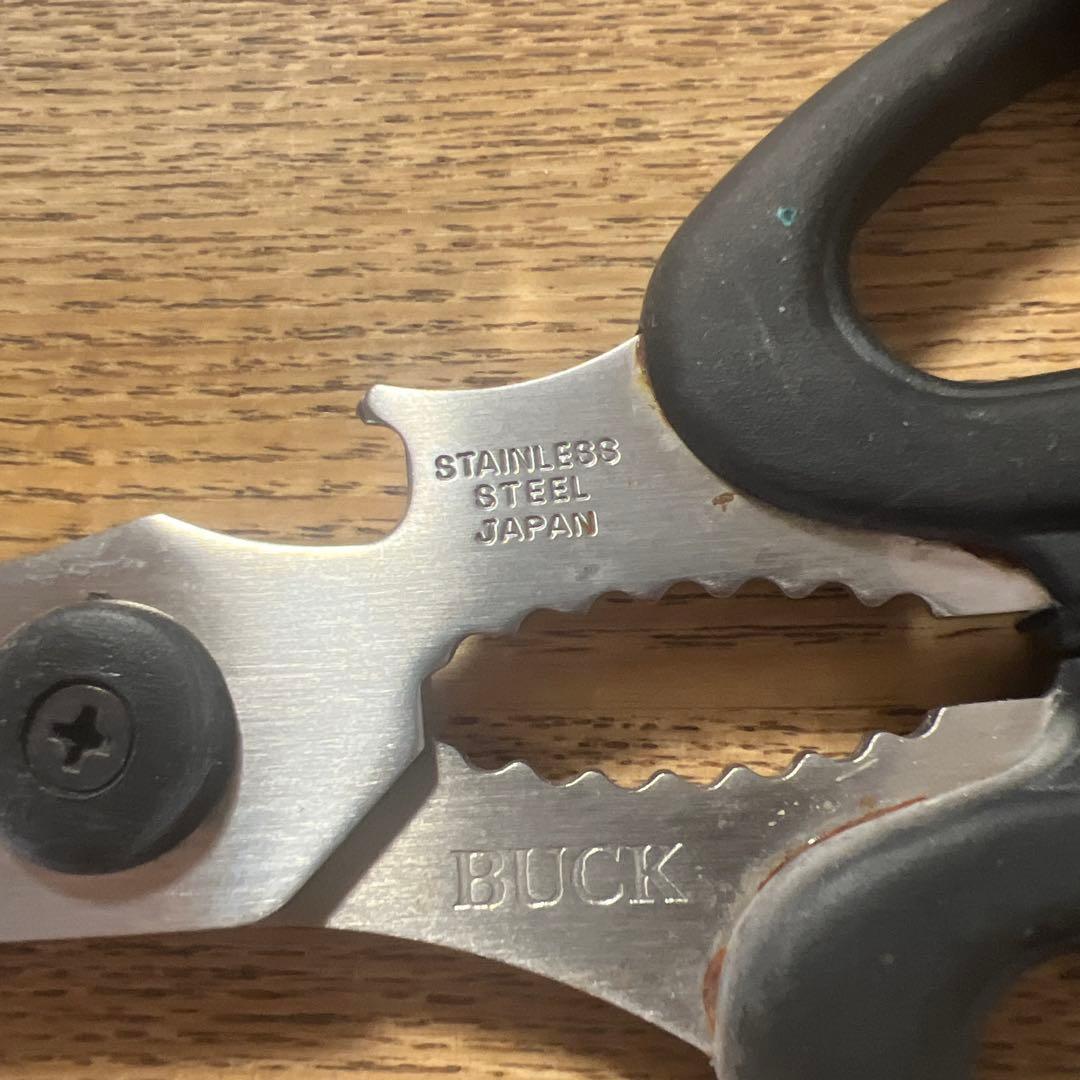 BUCK ステンレススチール はさみ レザーケース付き
