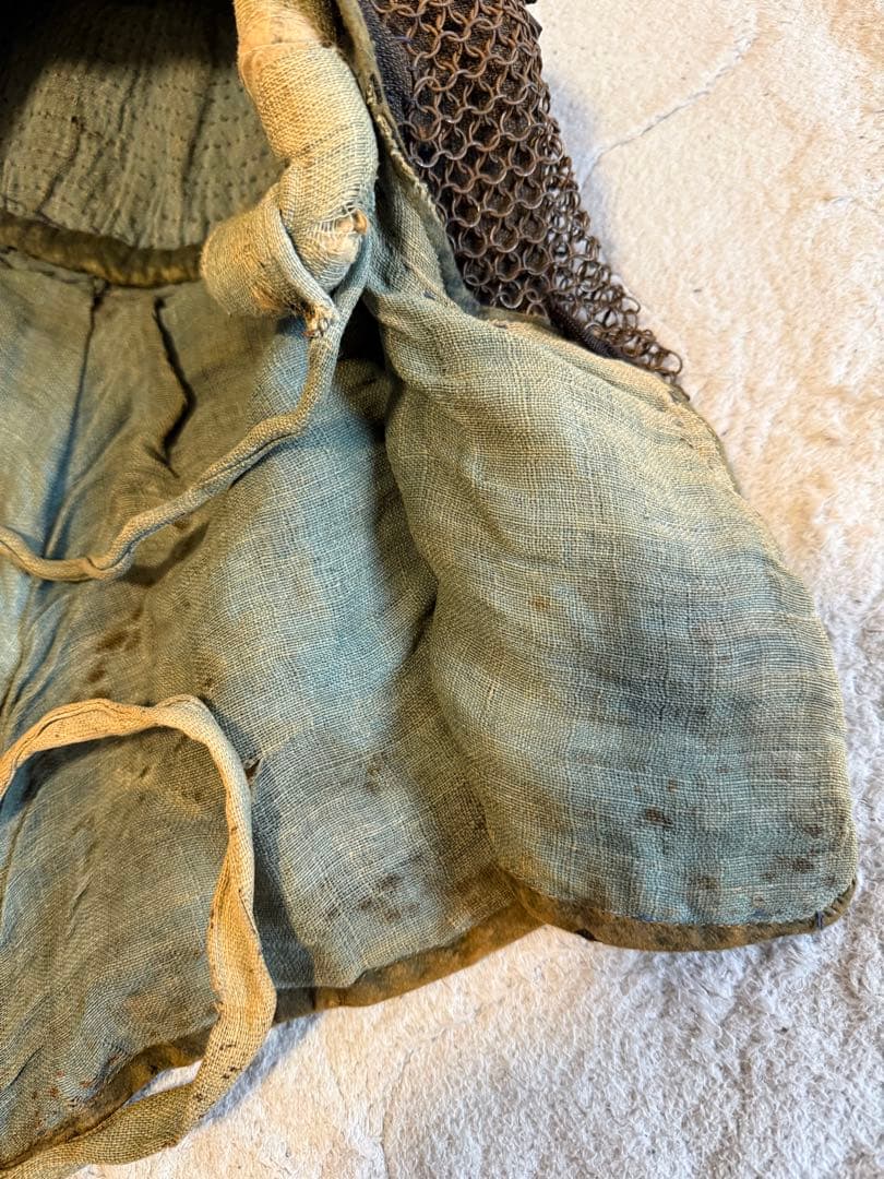 ⭕️ 江戸時代　鎖帷子　【鎖頭巾】　幕末　新撰組　忠臣蔵