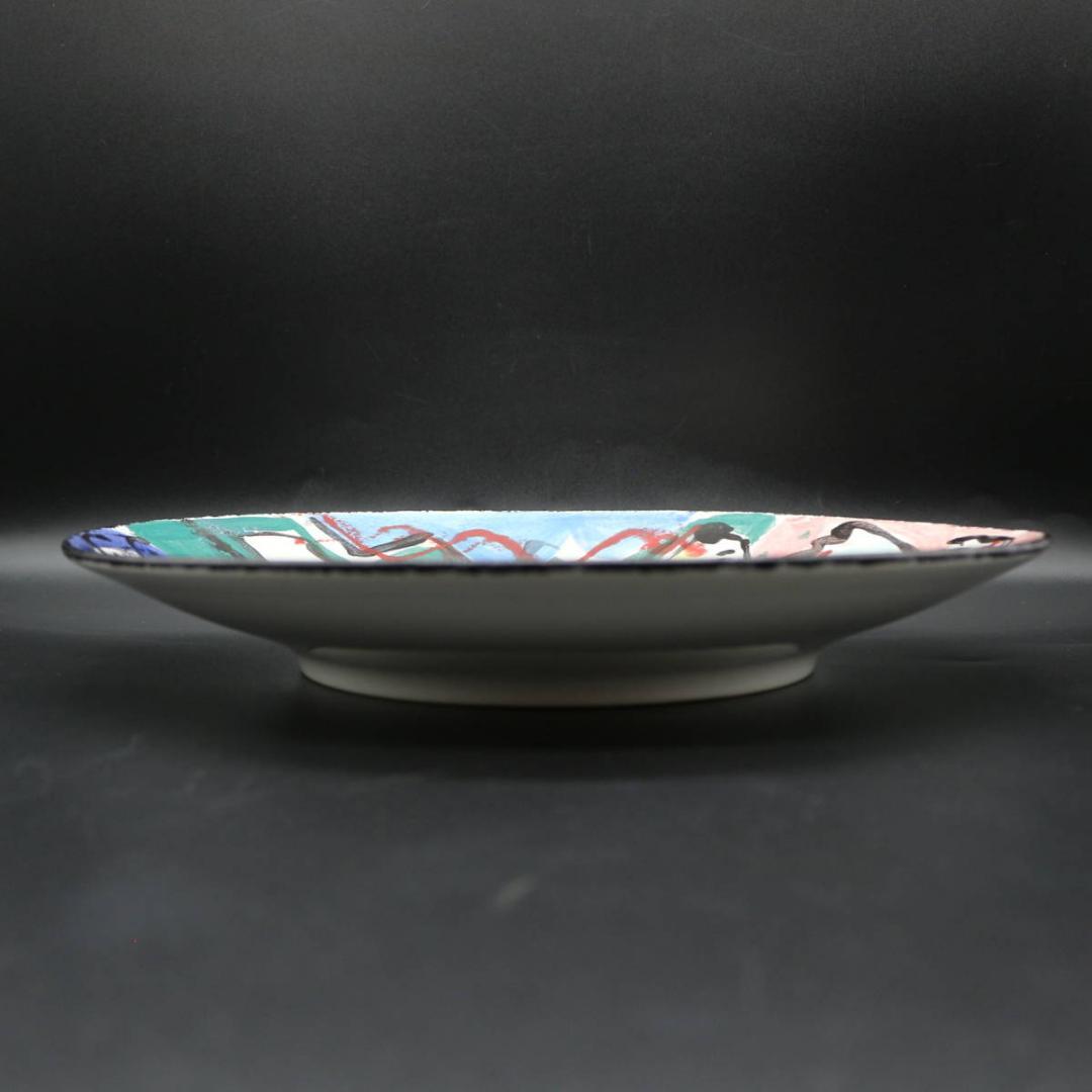 Anna Van Borselen 手描き プレート 飾皿 陶器 サイン在り