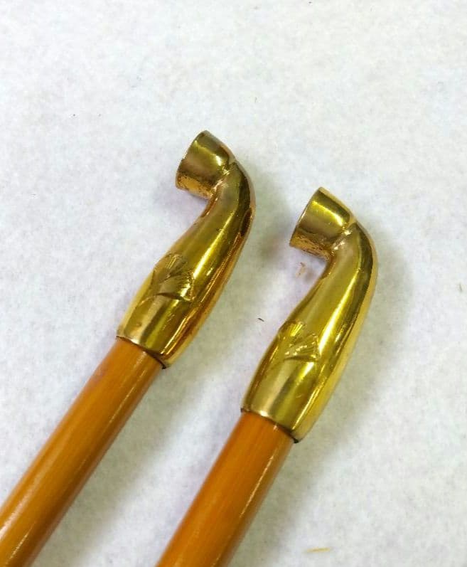 茶道具 煙管 キセル 銀杏 一双 裏千家 今日庵 莨盆 煙草盆