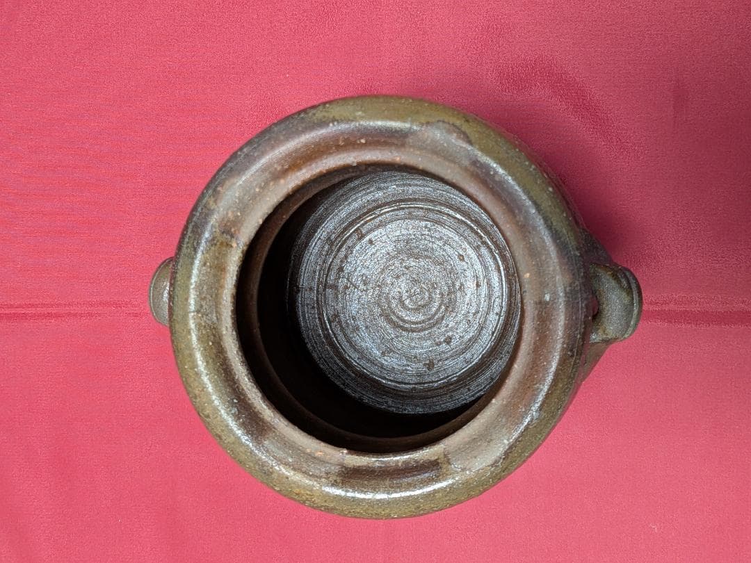 備前焼　芳山作　水指