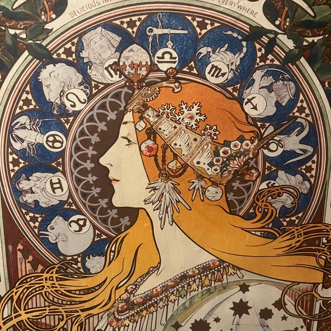 【高級額縁】アルフォンス・ミュシャ ジクレー『黄道十二宮』金額絵　輸入雑貨