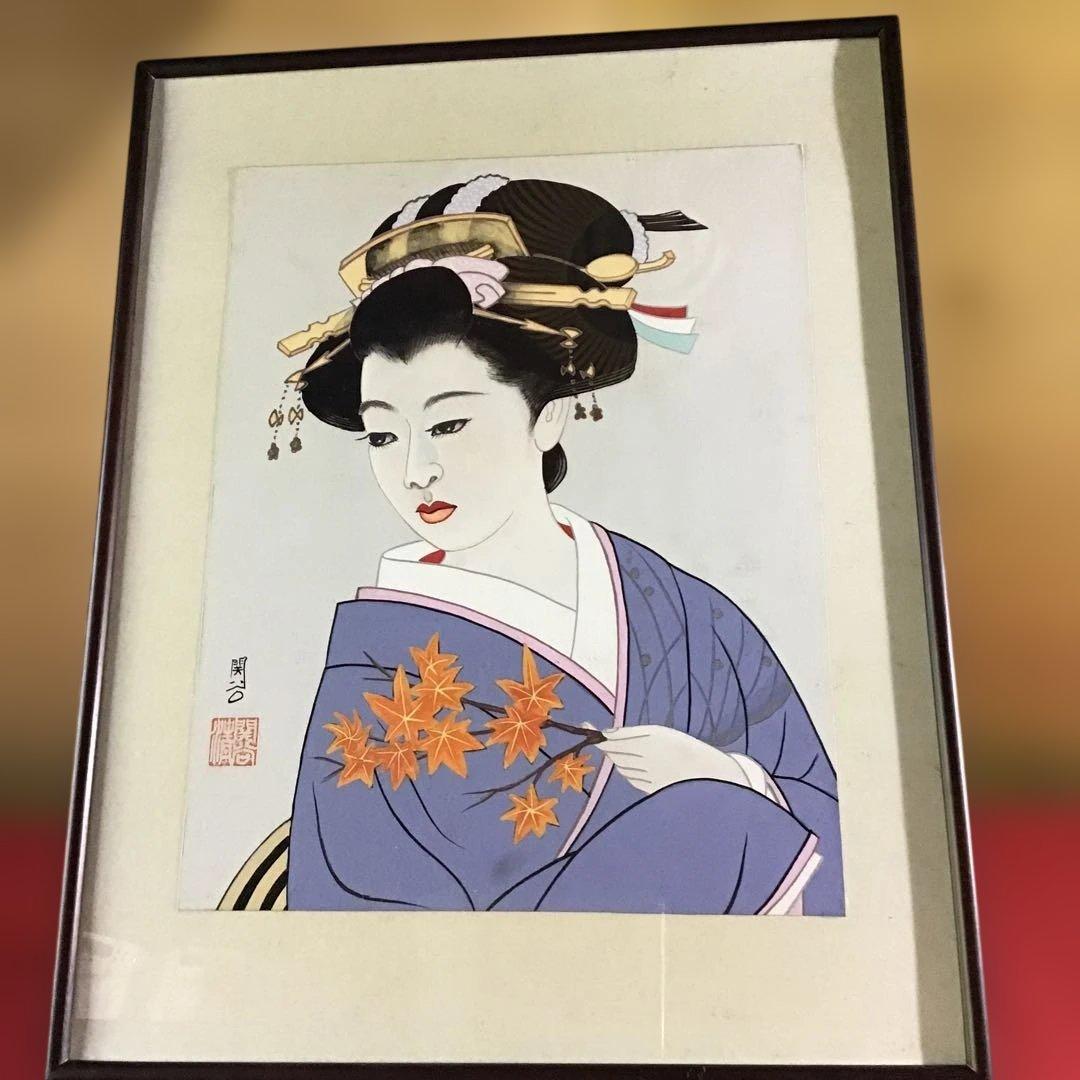 美人画　関谷精　真筆　　　　G 3