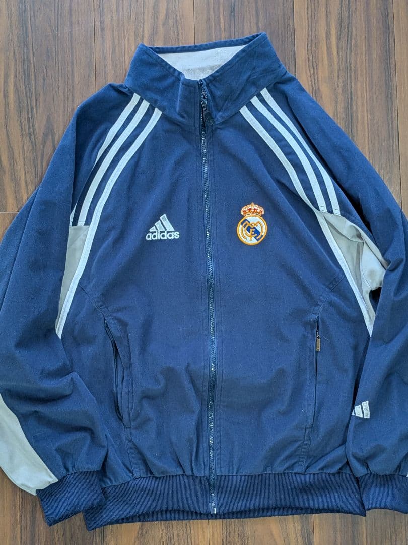 90s adidas レアル・マドリード ベロア調 ジャージ ジャケット XL