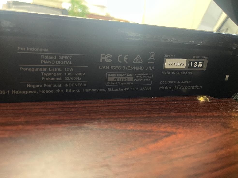 ★ 74034【電子ピアノ】ROLAND　GP607PE　18年製