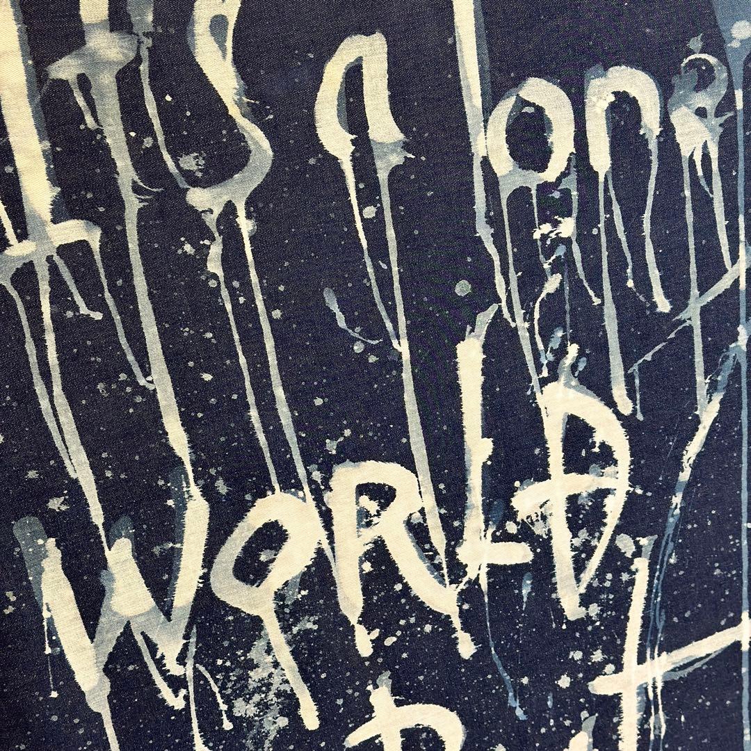 デニム 特大 ブリーチ アート 絵 一点物 店舗 展示品