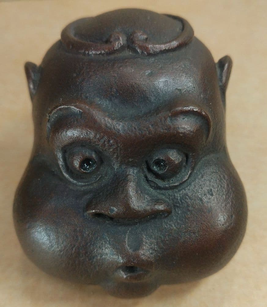 【本物保証】籔内佐斗司 悟空鎮 共箱 美品 金属彫刻 東京芸大名誉教授 オブジェ