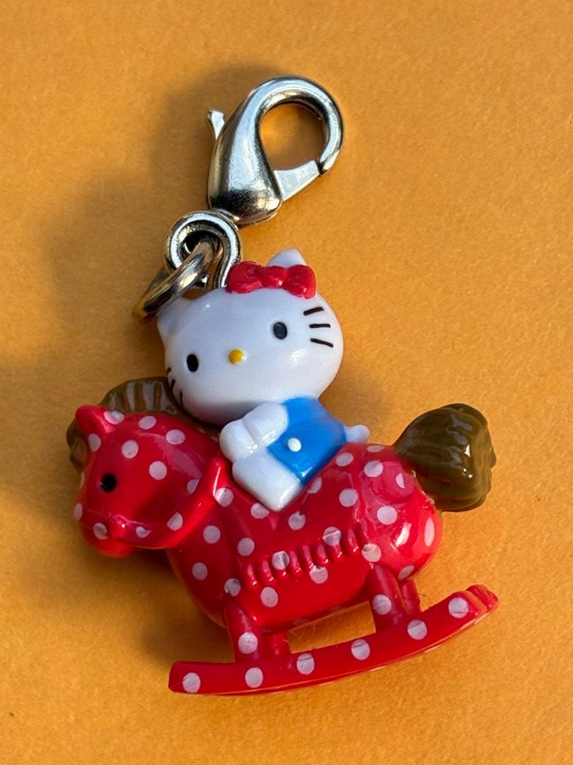 ★激レア★もしもしキティ ファスナーマスコット 根付 2個セット 木馬 リンゴ