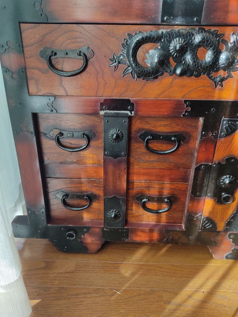 キャスター付き 箪笥 船箪笥 タンス　木製家具 収納家具 キャビネット