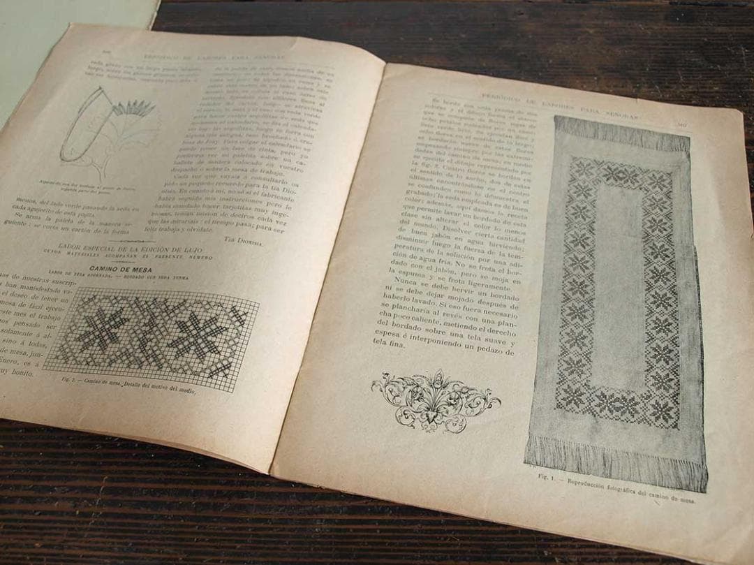稀少 刺繍図案集 手芸雑誌 1897年６冊 手刺繍 手芸 アール・デコ/J896