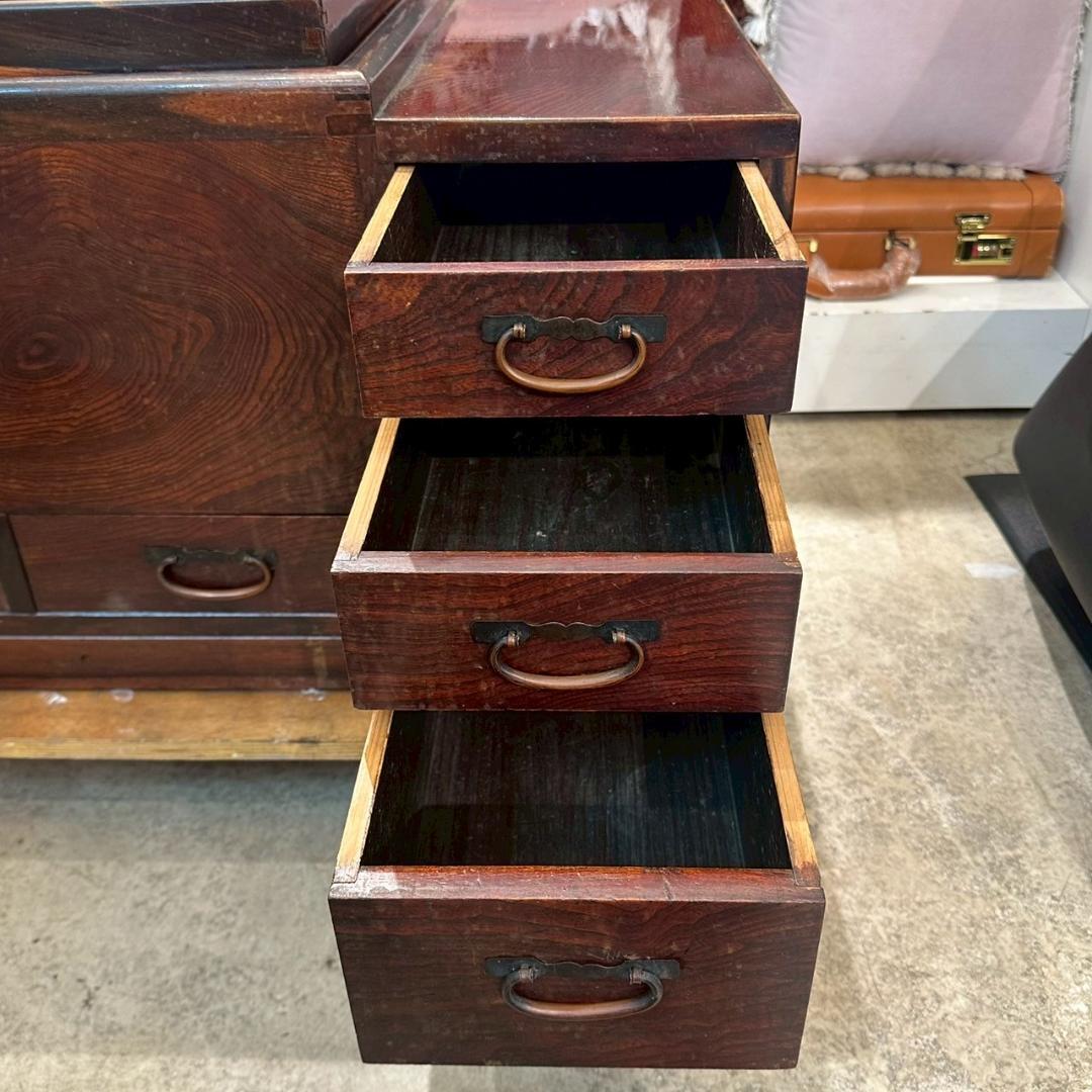 8Φ 江戸長火鉢 関東火鉢 囲炉裏 五徳 小民具 古道具 幅76㎝ 昭和レトロ