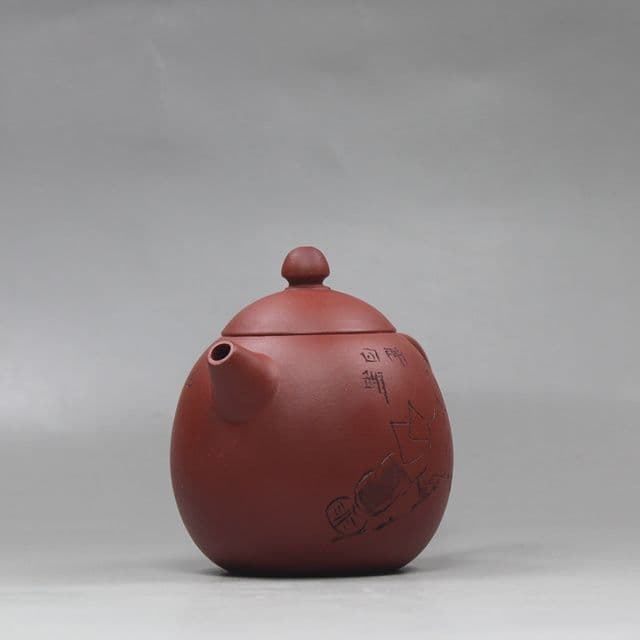 龍蛋壺  紫砂壺・紫泥急須・茶壺・茶道具  中国古美術