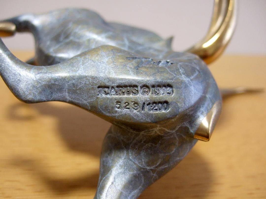 ガゼル 鹿 真鍮 置物 在銘 / ブロンズ アート